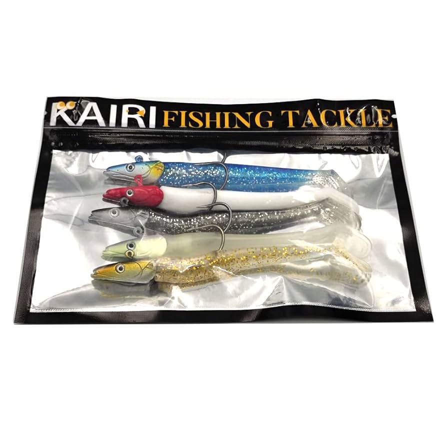 Amazon.co.jp: ジグヘッド ワーム 5色セット シャッドテール